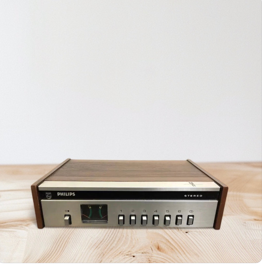Filodiffusione Radio Philips Stereo RB- 534 Vintage Epoca Anni 70 Legno Marrone