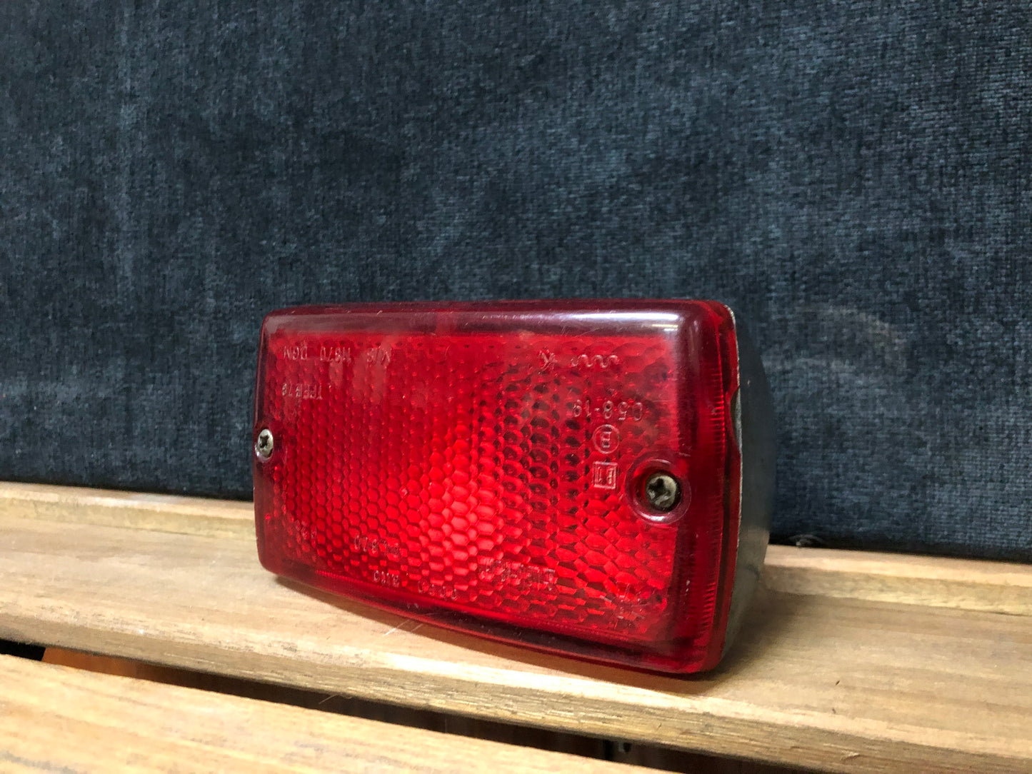 Faro Fanale Di Stop Gecar 04600 Rettangolare Rosso Cromato Auto Fiat Lancia Ford