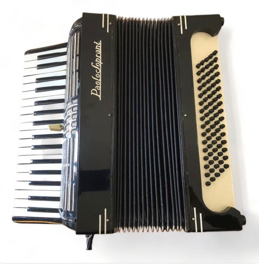 Fisarmonica Professionale Paolo Soprani Colore Nero Vintage Epoca 80 Bassi