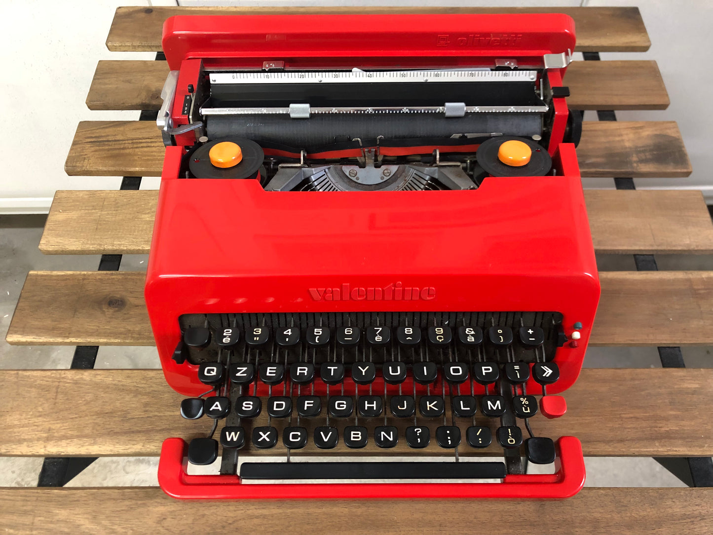 Macchina Da Scrivere Olivetti Valentine Design Ettore Sottsass Vintage Rossa