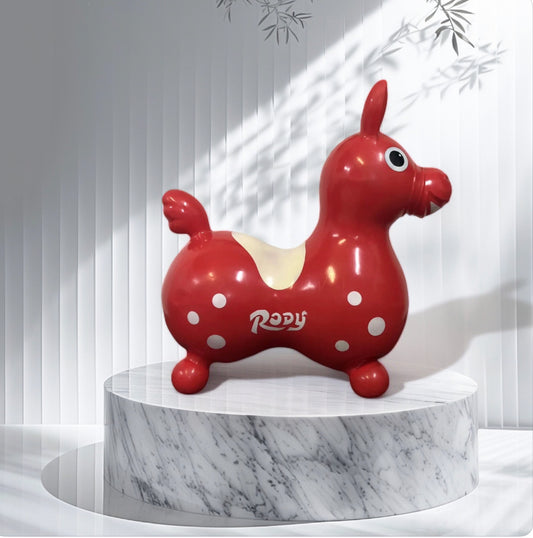 Giocattolo Ledraplastic Rody Cavallo Pony Vintage Colore Rosso Made In Italy