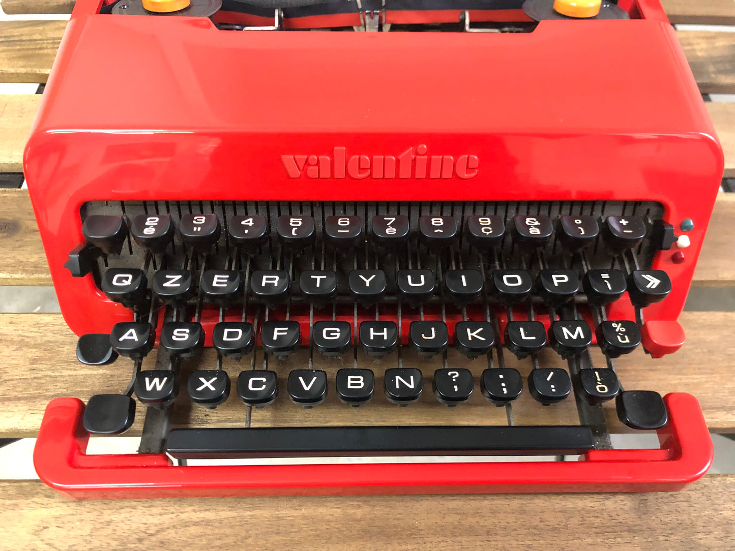 Macchina Da Scrivere Olivetti Valentine Design Ettore Sottsass Vintage Rossa