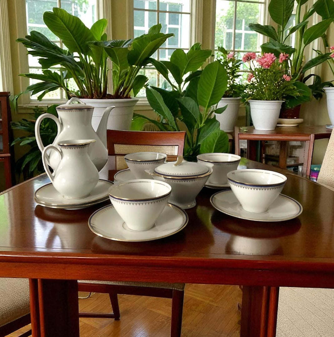 Servizio The Winterling Marktleuthen Bavaria Porcellana Tazze Teiera Piattini