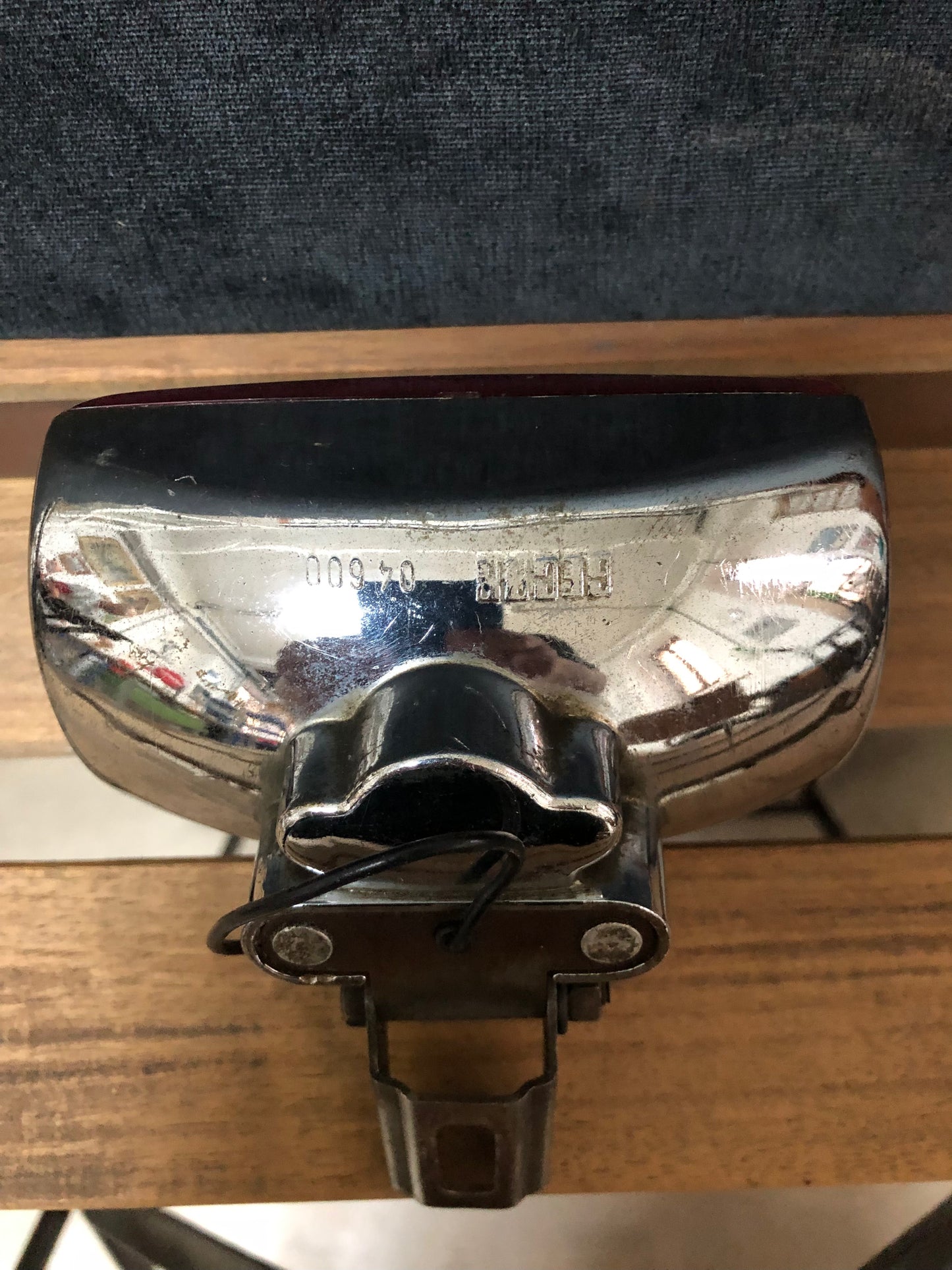 Faro Fanale Di Stop Gecar 04600 Rettangolare Rosso Cromato Auto Fiat Lancia Ford