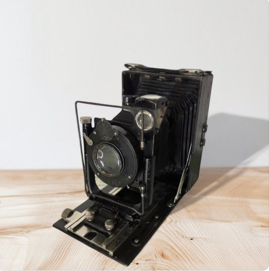 Antica Fotocamera a Soffietto Rom3 Con Obiettivo F13.5 Vintage Epoca 900’