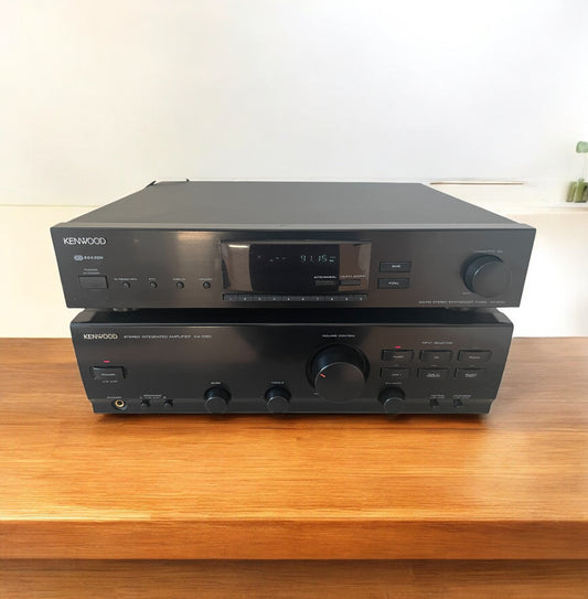 Amplificatore E Tuner Kenwood KA-1060 KT-2080 Stereo Hifi Vintage Nero Anni 90