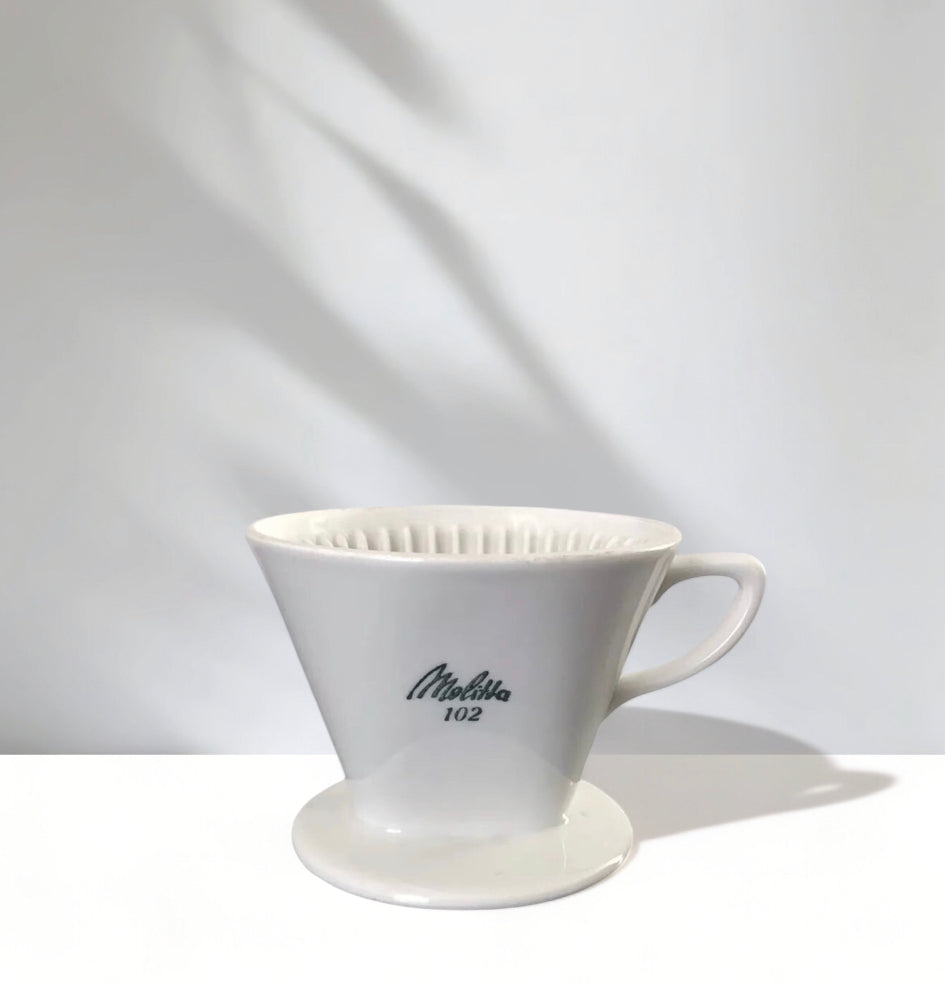 Tazza Melitta 102 Filtro Per Caffè Vintage Epoca Anni 50 Porcellana Bianca Rara