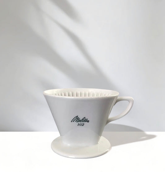 Tazza Melitta 102 Filtro Per Caffè Vintage Epoca Anni 50 Porcellana Bianca Rara