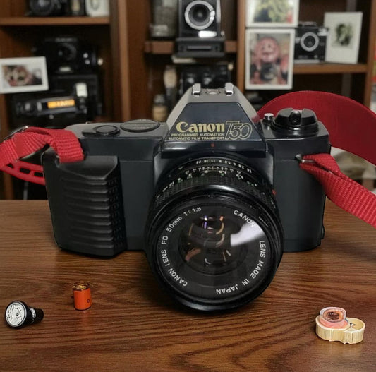 Fotocamera Analogica Canon T50 35mm Relflex Con Obiettivi Borsa Filtri Tracolla