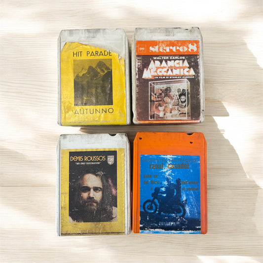 Lotto 4 Cassette Stereo 8 Raul Casadei Roussos Arancia Meccanica Hit Parade Vari