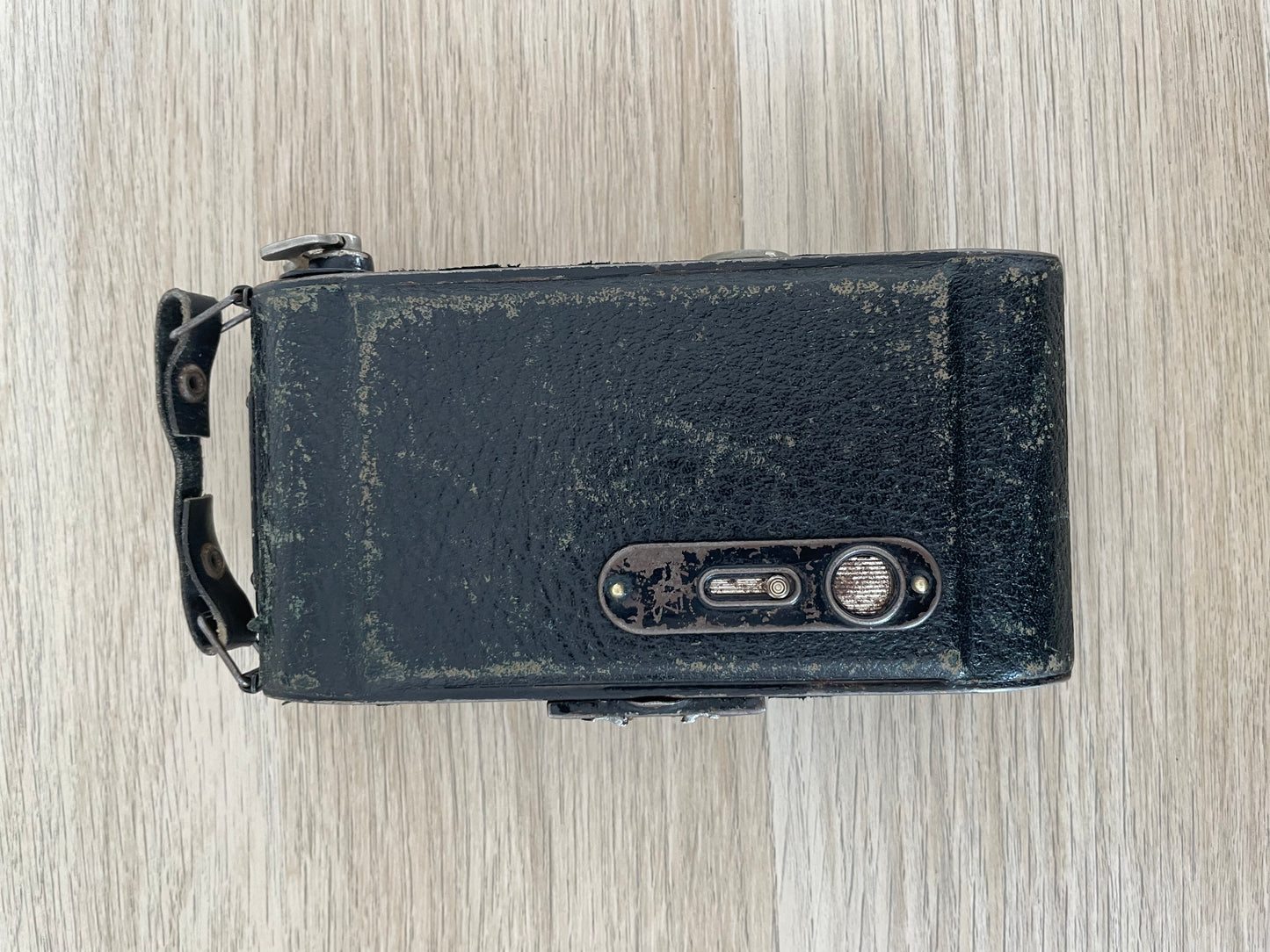 Antica Fotocamera A Soffietto Balda 6x9 Epoca Vintage Nera Con Custodia