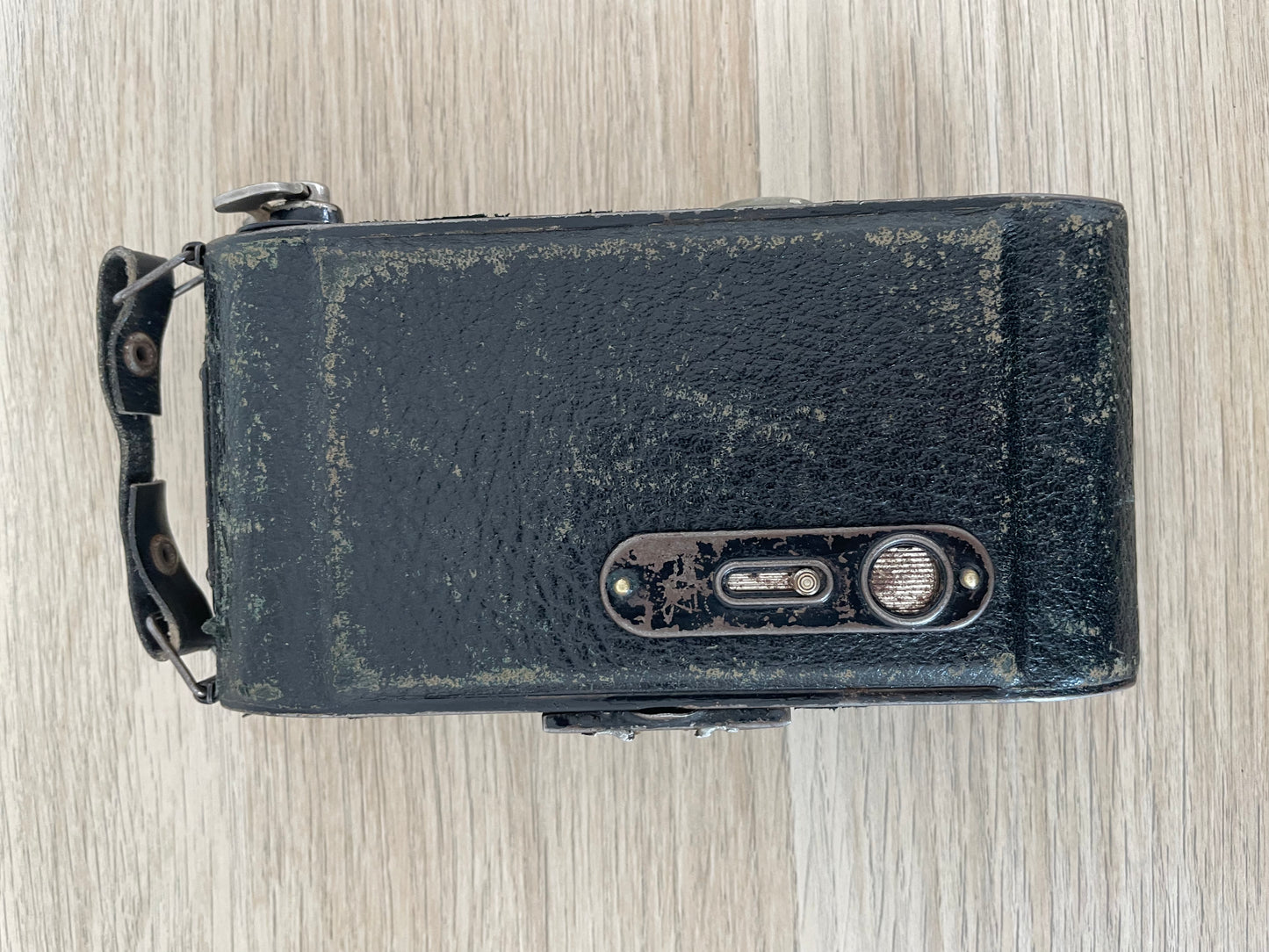 Antica Fotocamera A Soffietto Balda 6x9 Epoca Vintage Nera Con Custodia