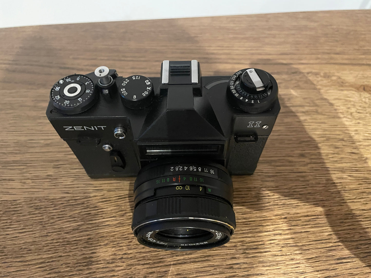 Fotocamera Analogica Zenit II Reflex SLR 35mm Obiettivo Helios 44-M 6 Nera
