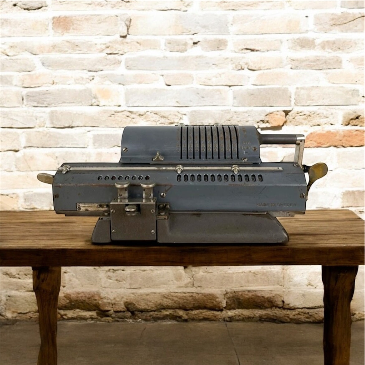 Antica E Rara Calcolatrice Manuale Original Odhner Made In Sweden Vintage Epoca