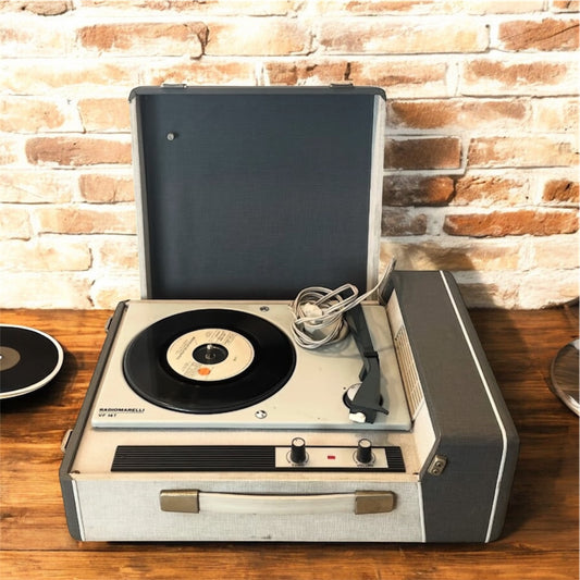 Fonovaligia Radiomarelli VF 14T Vintage Epoca Anni 60 Per Pezzi Di Ricambio Grigio