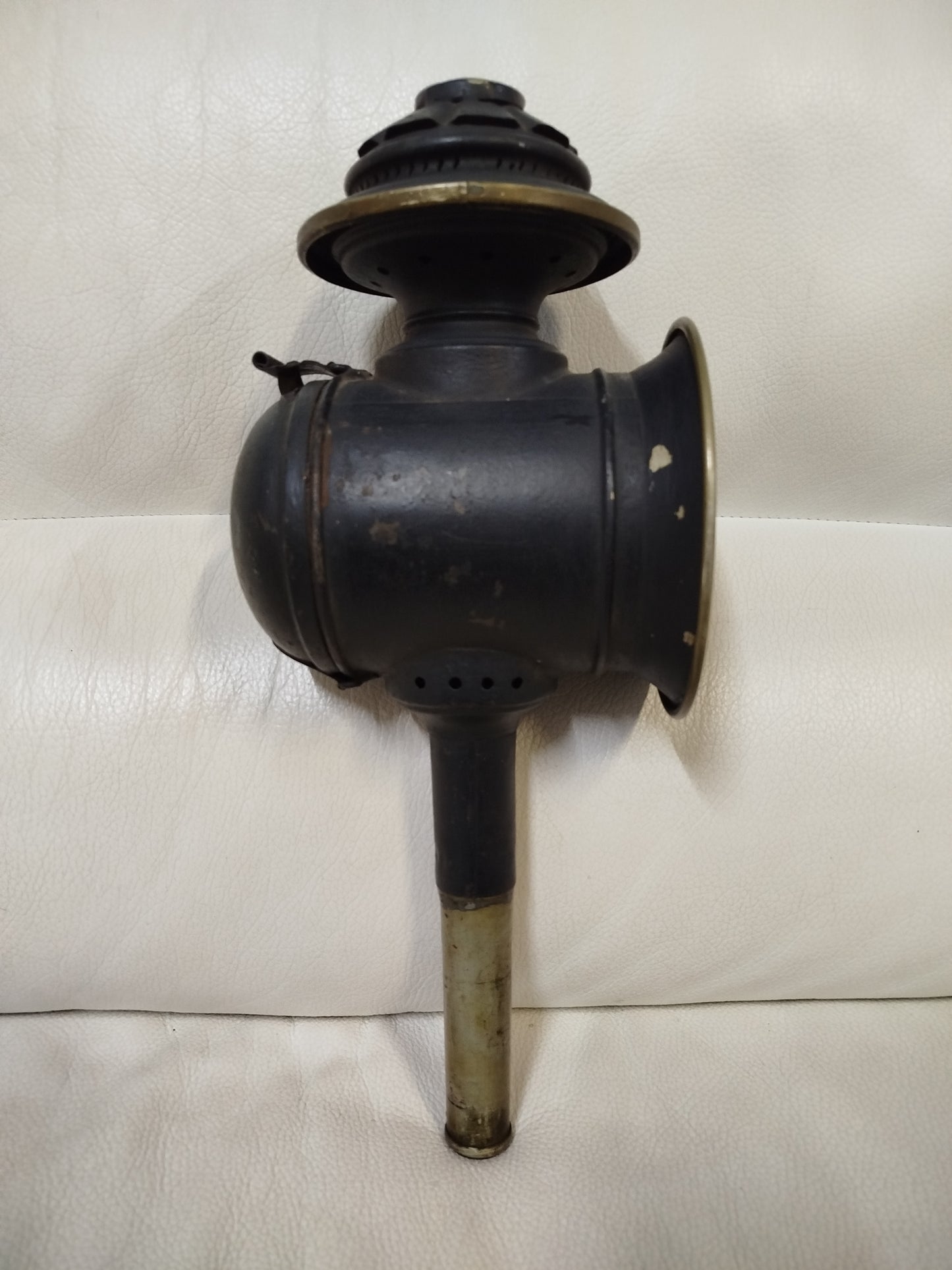 Due 2 Lanterne Da Carrozza Antiche Vintage Epoca Originali Metallo Fari A Candela