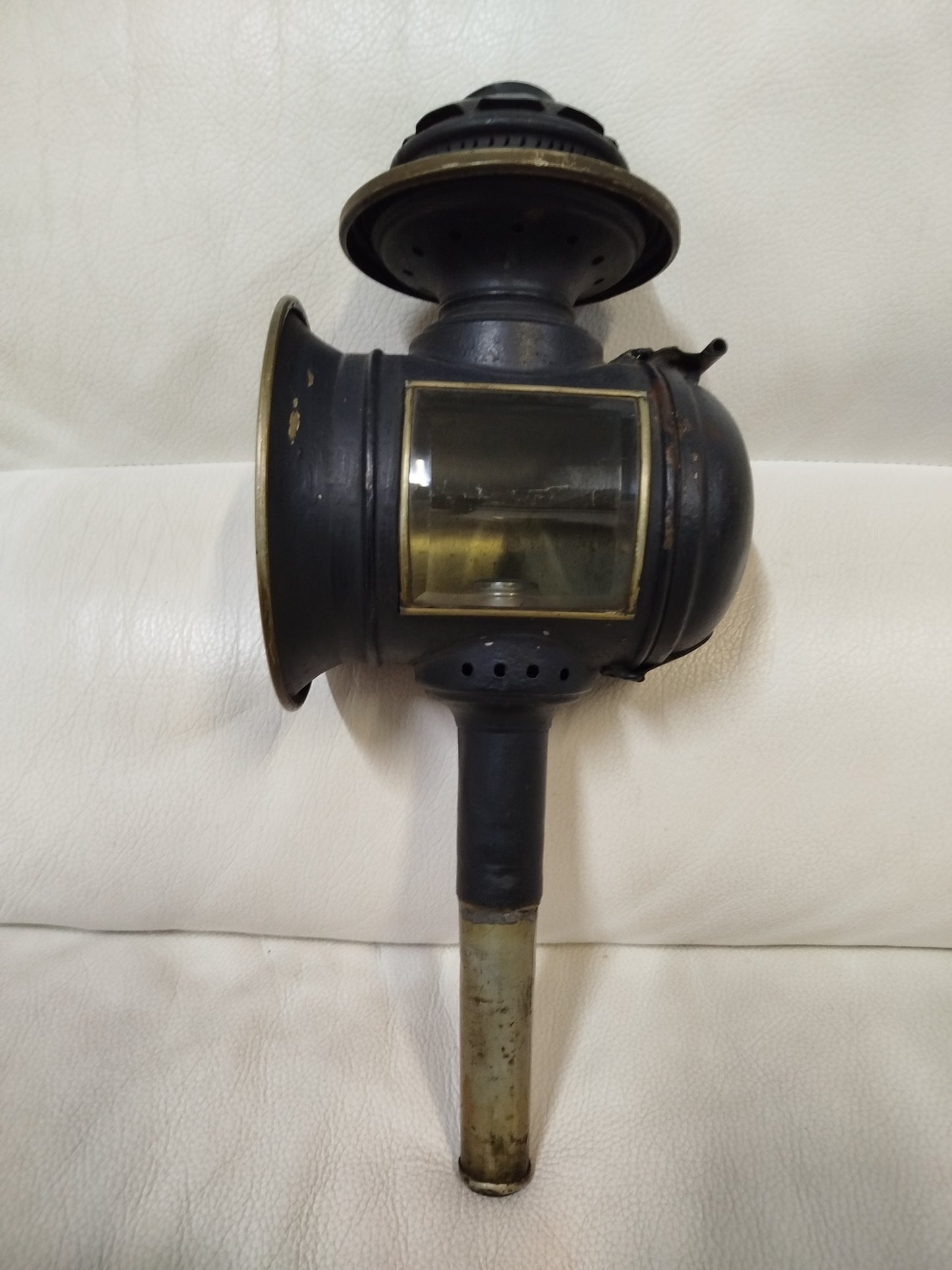 Due 2 Lanterne Da Carrozza Antiche Vintage Epoca Originali Metallo Fari A Candela