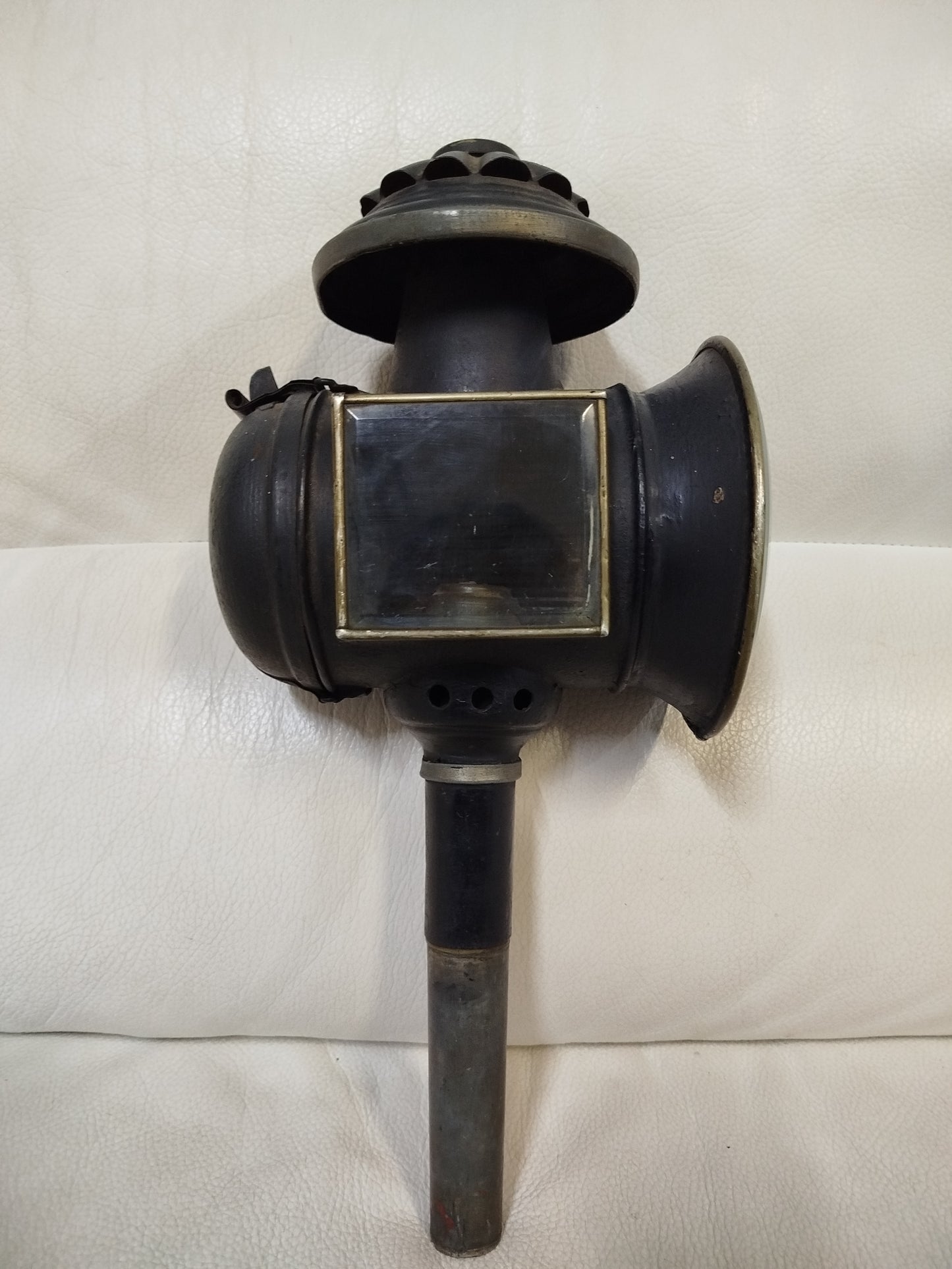 Due 2 Lanterne Da Carrozza Antiche Vintage Epoca Originali Metallo Fari A Candela