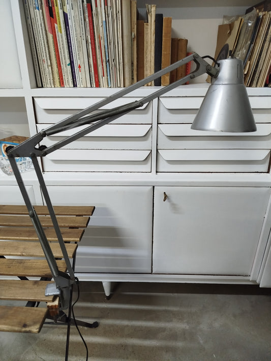 Lampada Snodabile Industriale Regolabile Colore Grigio Vintage Officina Con Morsetto