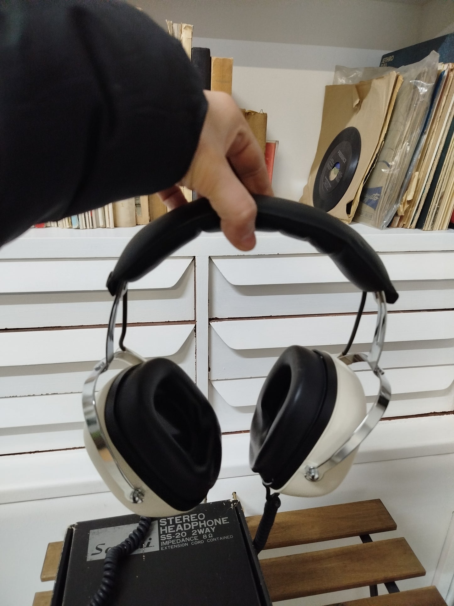 Cuffie Sansui SS20 Vintage Epoca Anni 70 Con Scatola Originale Istruzioni White