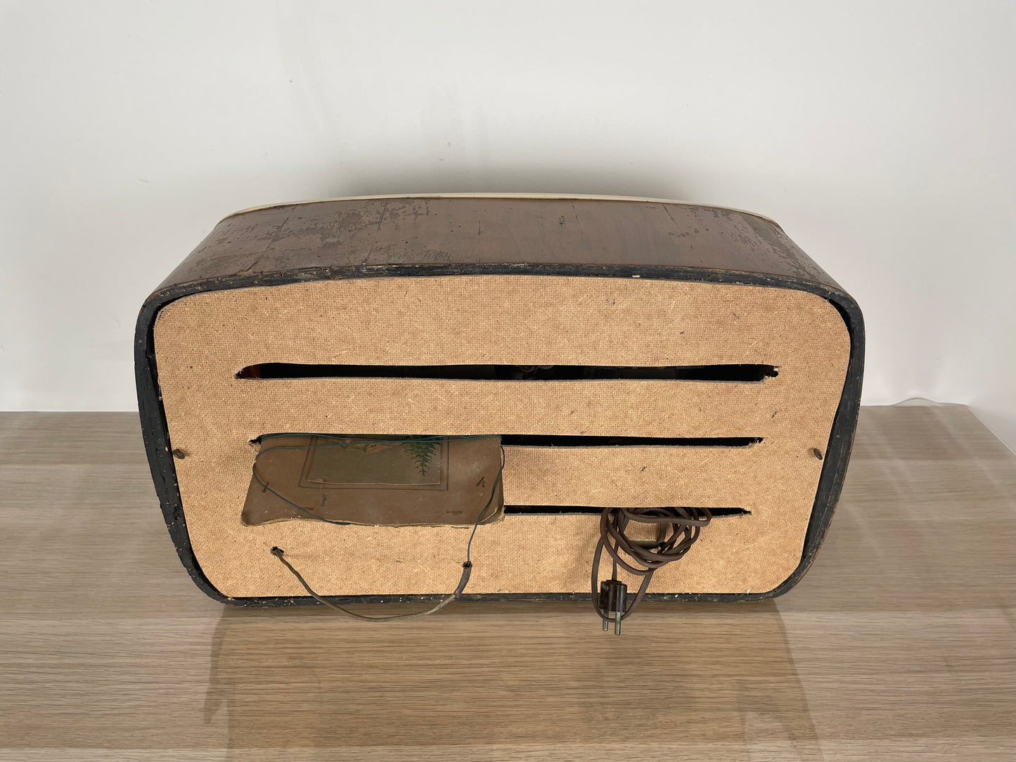 Antica Radio D'Epoca Minerva 525/2 Vintage Valvolare Anni 50 In Legno Solo AM