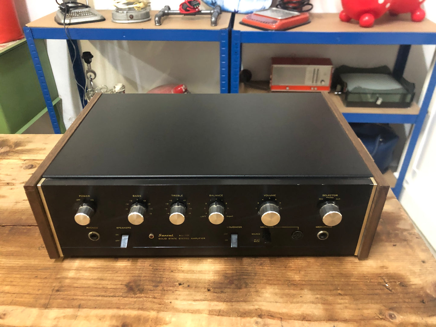 Amplificatore Sansui AU-101 Stereo Vintage Funzionante Nero Giappone Anno 1973