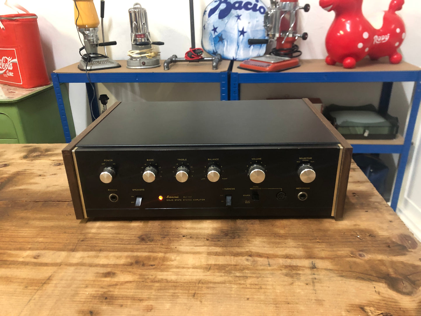 Amplificatore Sansui AU-101 Stereo Vintage Funzionante Nero Giappone Anno 1973