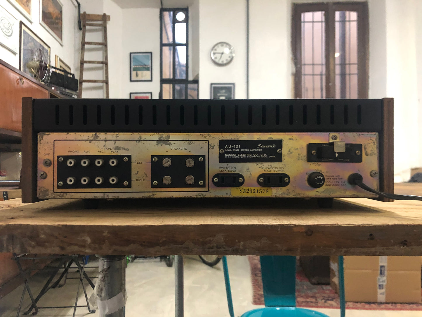 Amplificatore Sansui AU-101 Stereo Vintage Funzionante Nero Giappone Anno 1973