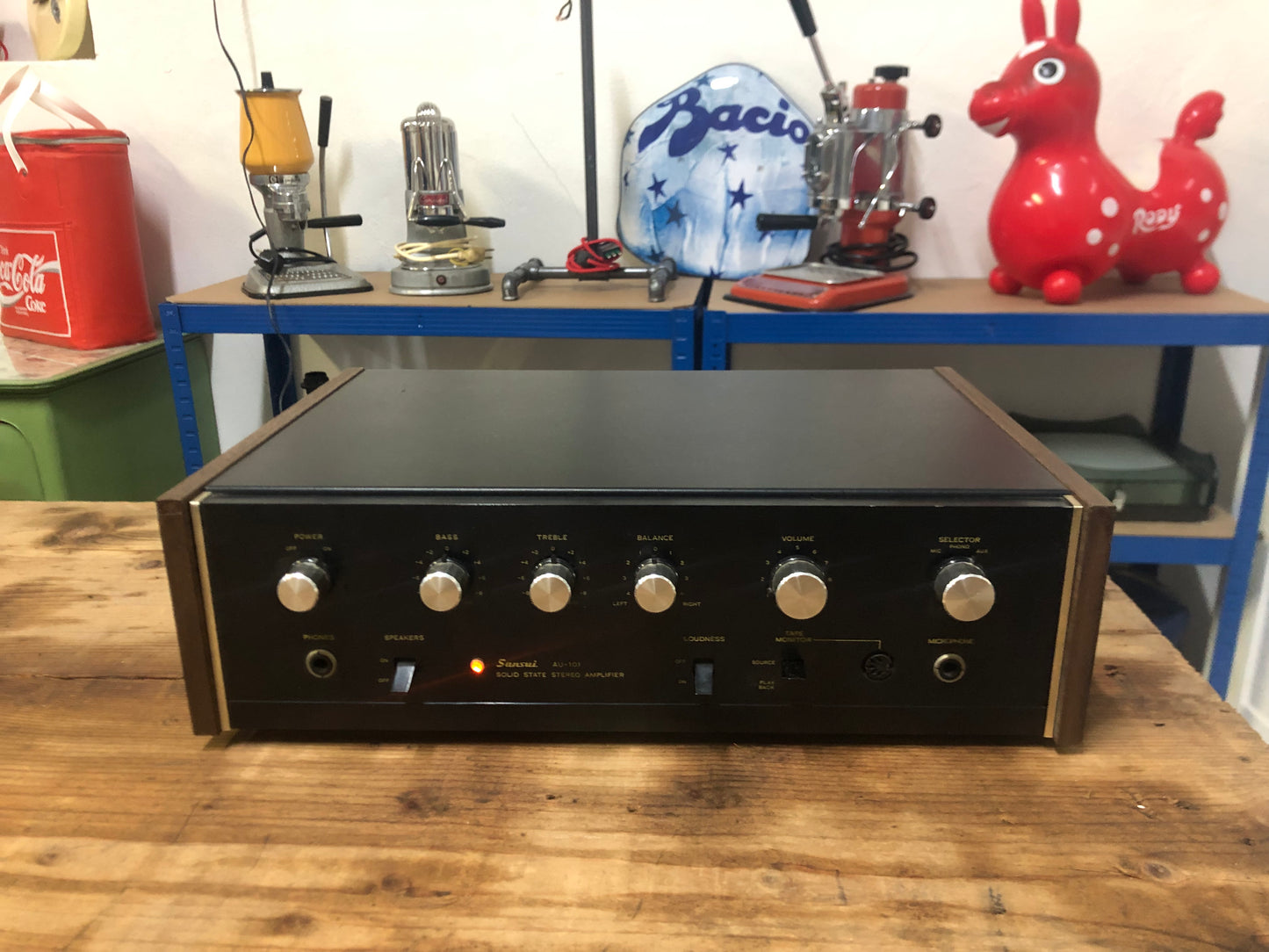 Amplificatore Sansui AU-101 Stereo Vintage Funzionante Nero Giappone Anno 1973