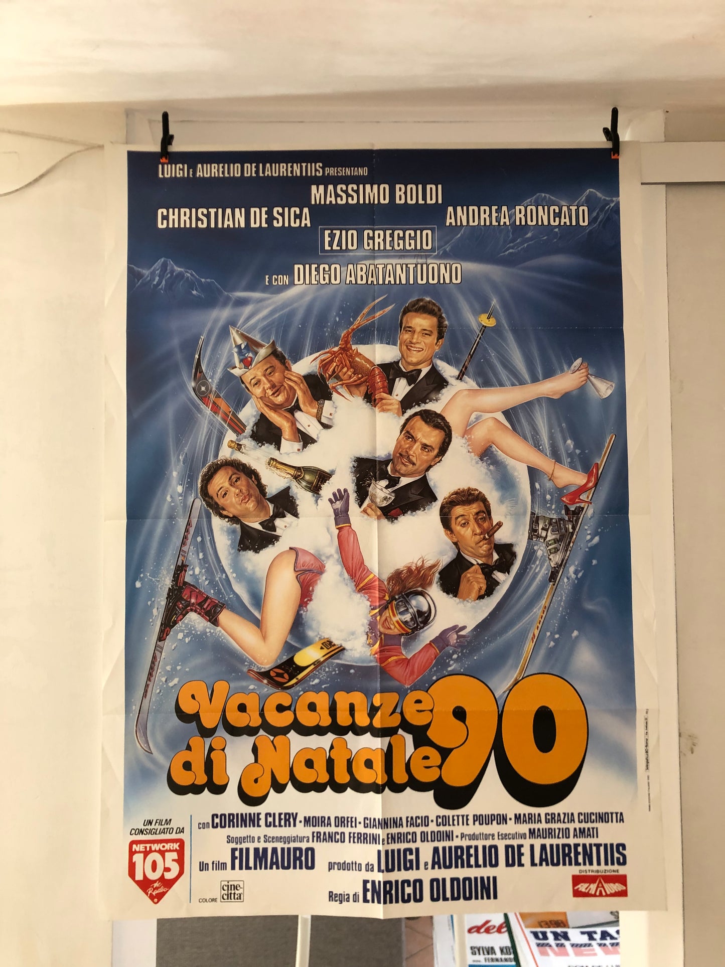 Manifesto Da Cinema Originale “Vacanze Di Natale 90” Anno 1990 Locandina 140x100