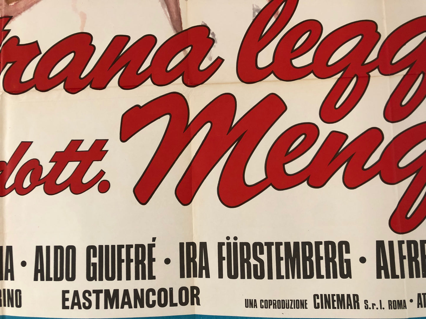 Manifesti Da Cinema Originali del Film "La Strana Legge Del Dott. Menga", Anno 1972, misura totale280x200 cm