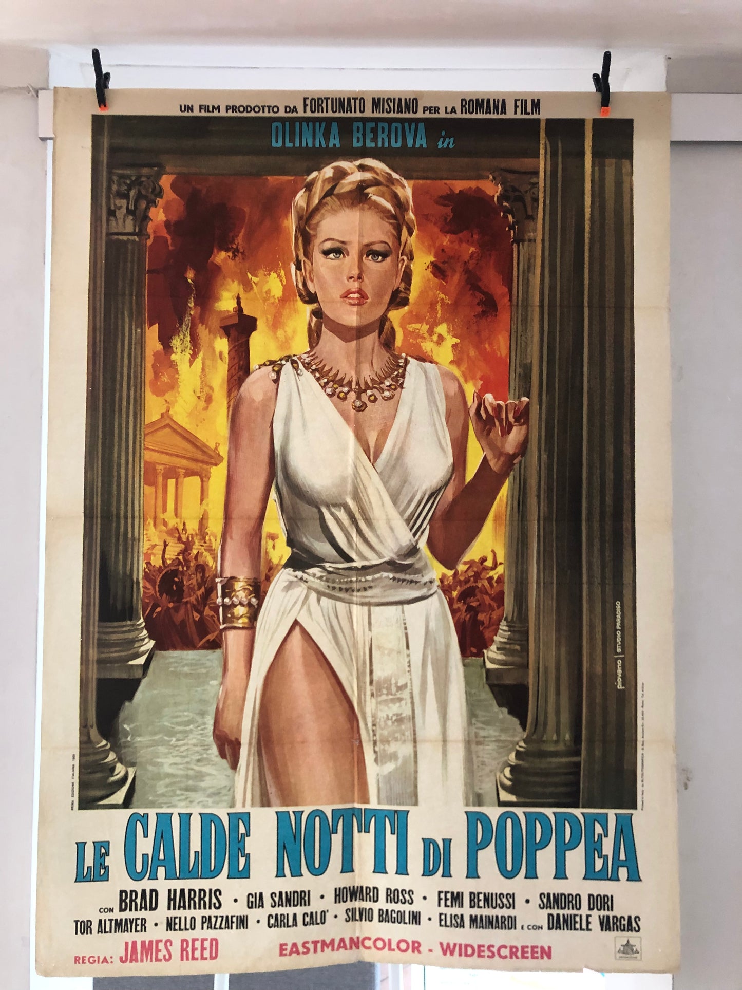 Manifesto Da Cinema Originale "Le Calde Notti Di Poppea", Anno 1969, Locandina 140x100