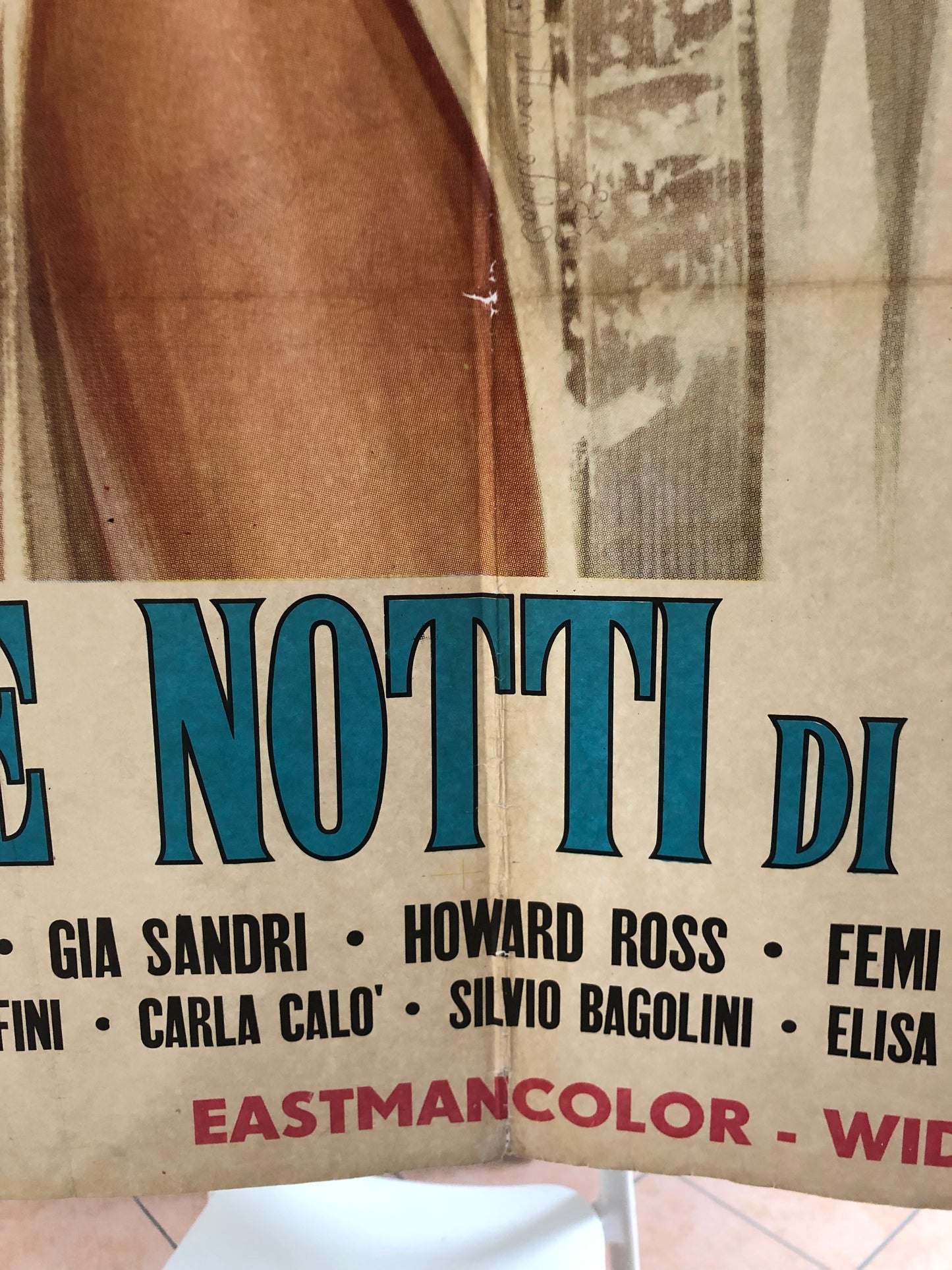Manifesto Da Cinema Originale "Le Calde Notti Di Poppea", Anno 1969, Locandina 140x100