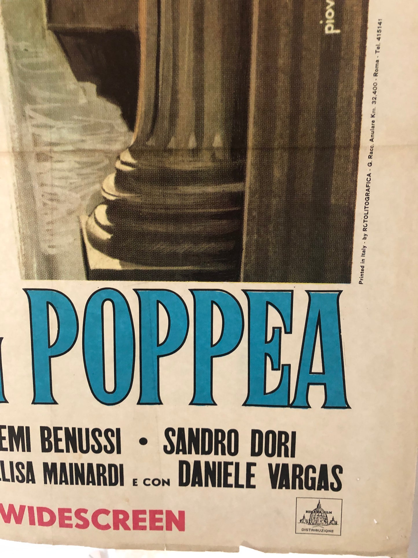 Manifesto Da Cinema Originale "Le Calde Notti Di Poppea", Anno 1969, Locandina 140x100