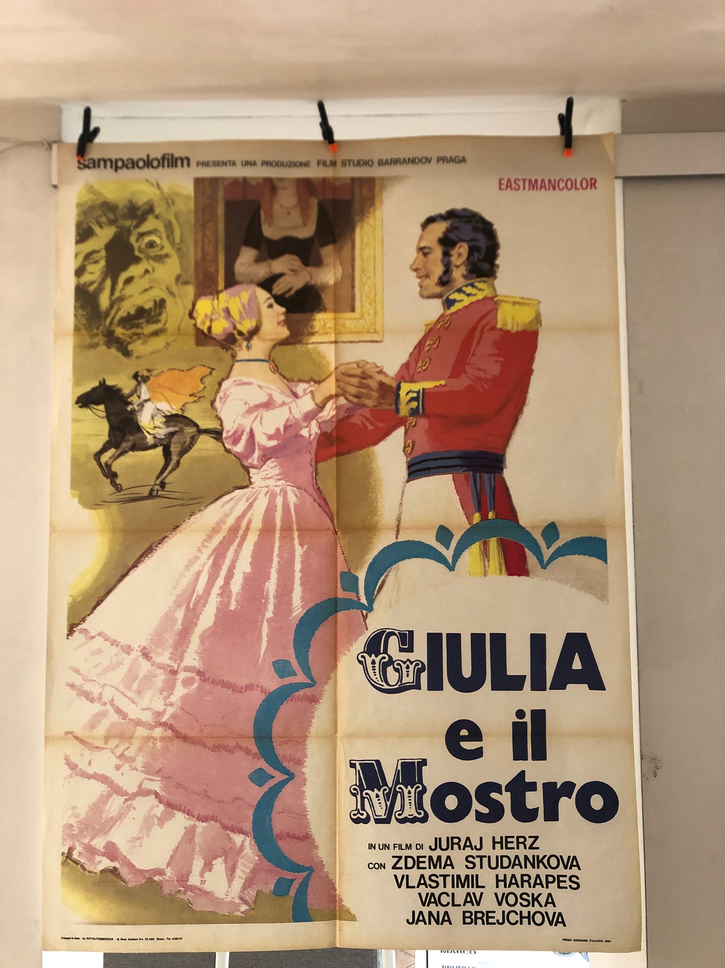 Manifesto Da Cinema Originale Film "Giulia E Il Mostro", Anno 1981, Locandina misure 140x100 cm
