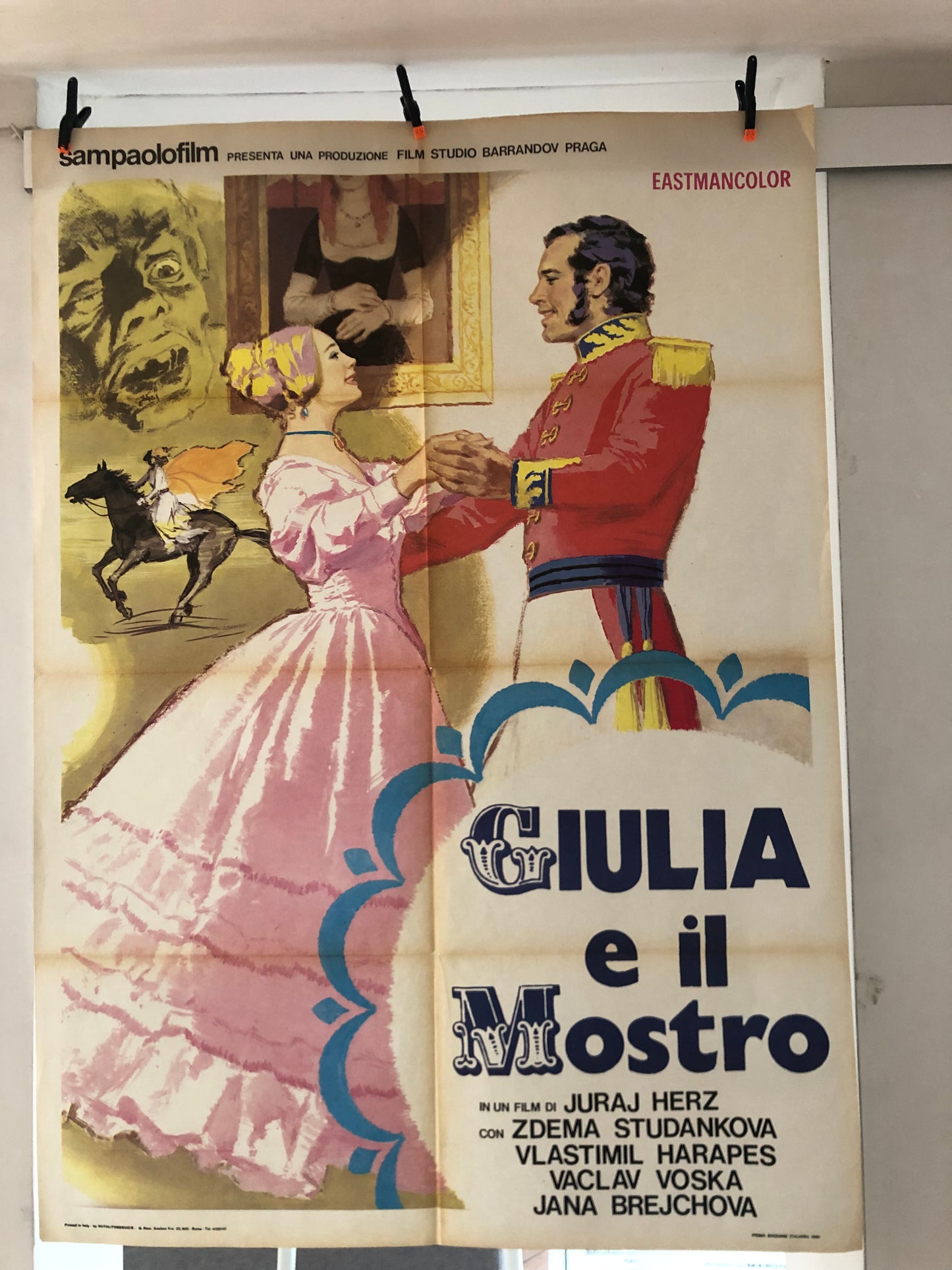 Manifesto Da Cinema Originale Film "Giulia E Il Mostro", Anno 1981, Locandina misure 140x100 cm