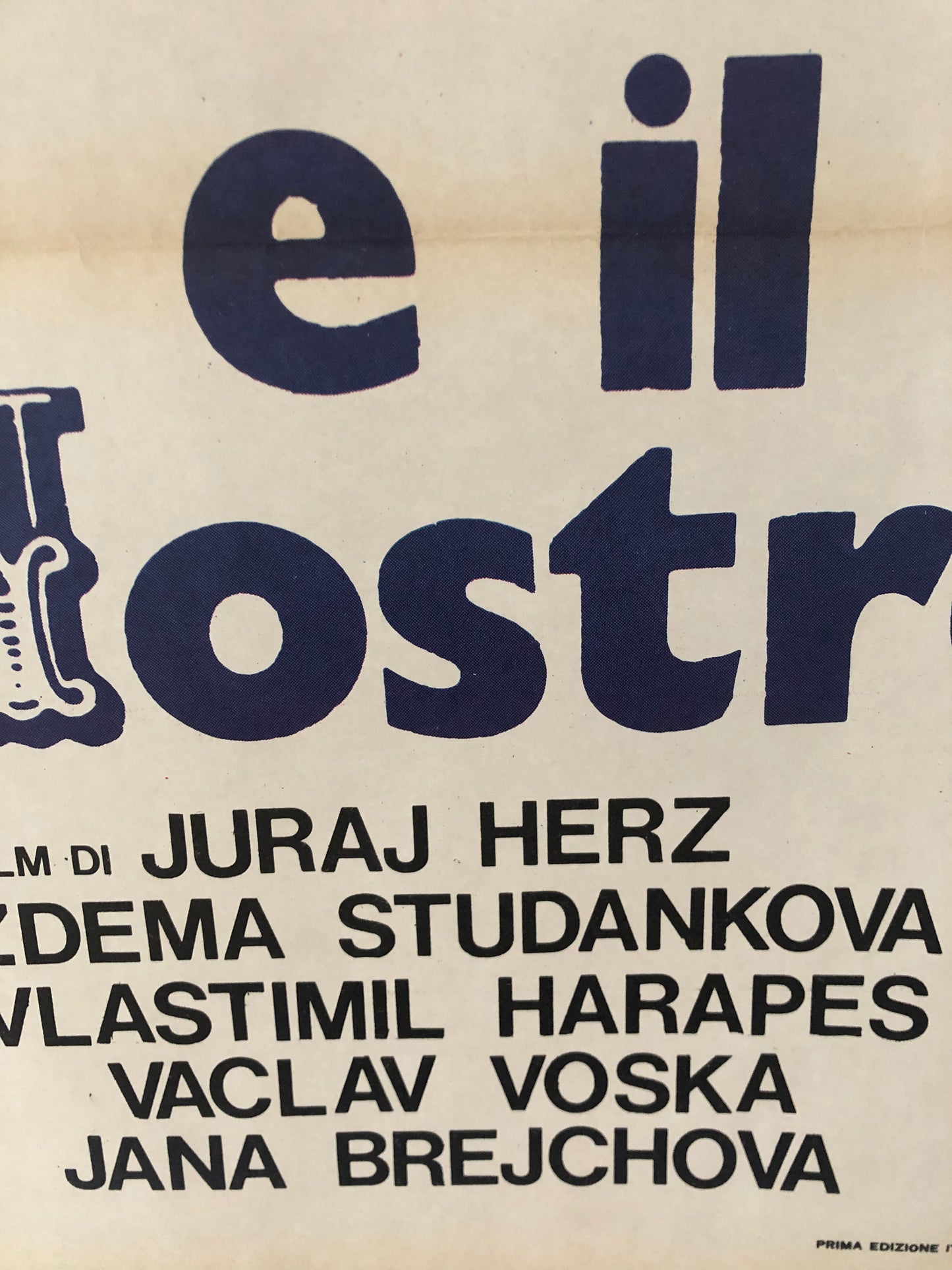 Manifesto Da Cinema Originale Film "Giulia E Il Mostro", Anno 1981, Locandina misure 140x100 cm