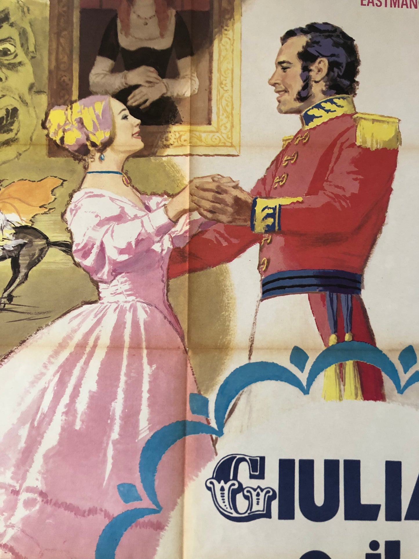 Manifesto Da Cinema Originale Film "Giulia E Il Mostro", Anno 1981, Locandina misure 140x100 cm