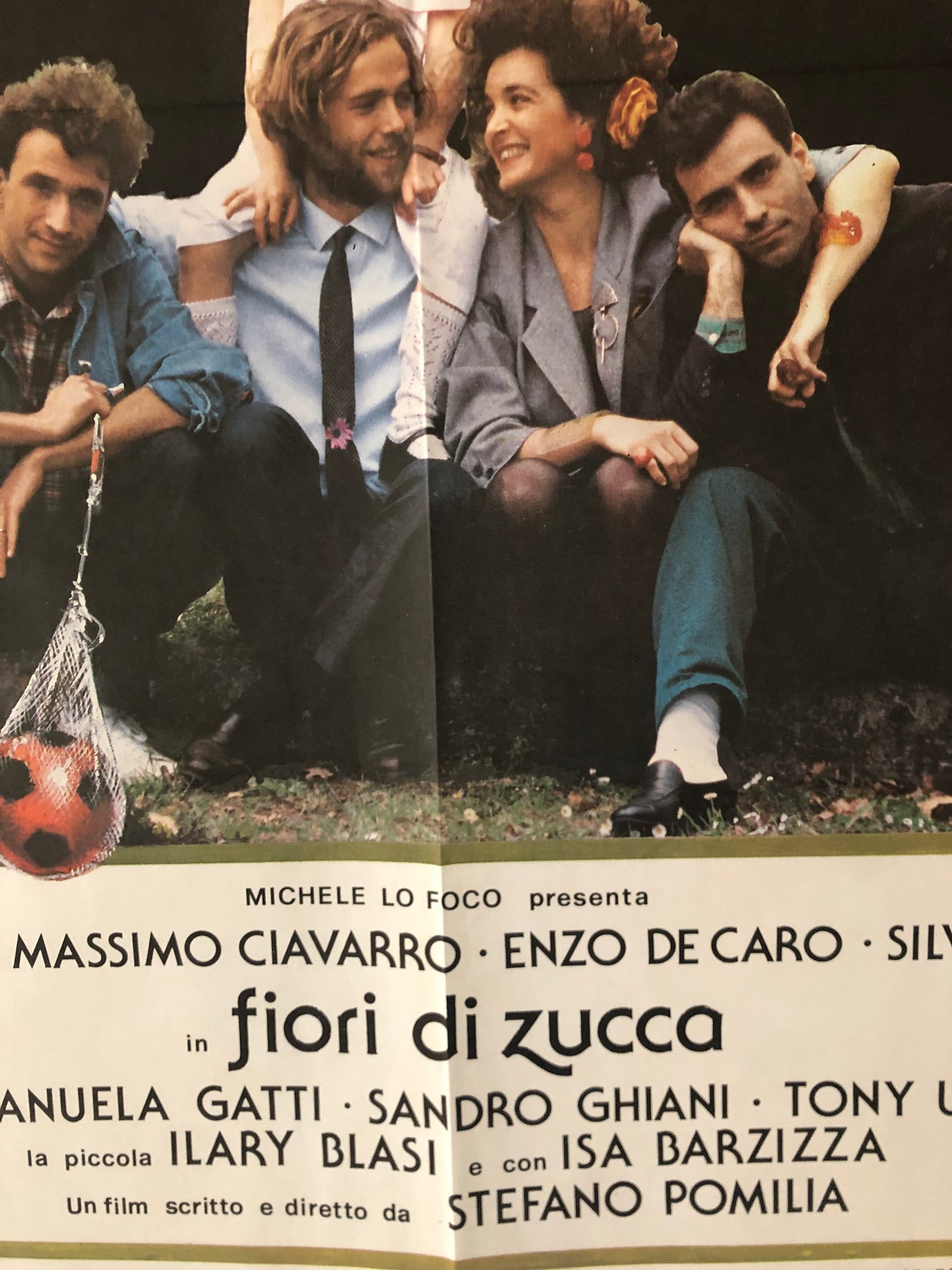 Manifesto Da Cinema Originale Film "Fiori Di Zucca", Anno 1989, Locandina, misure 140x100