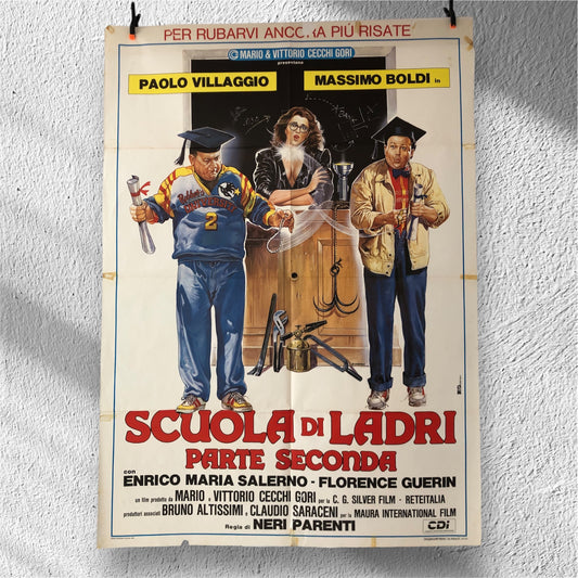 Manifesto Cinema Originale "Scuola Di Ladri - Parte Seconda" Locandina misure 140x100