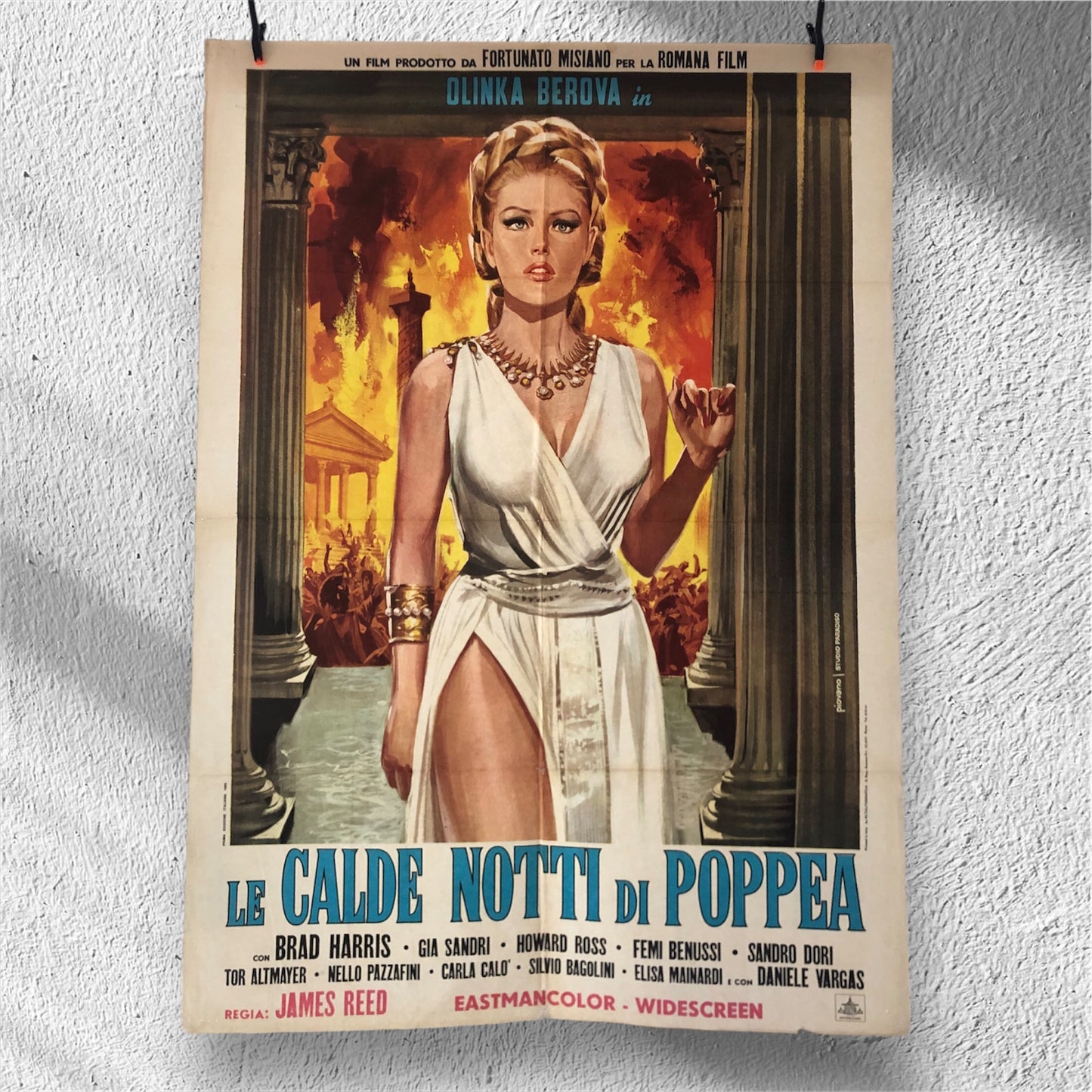Manifesto Da Cinema Originale "Le Calde Notti Di Poppea", Anno 1969, Locandina 140x100