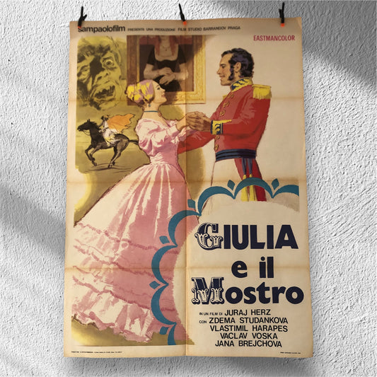 Manifesto Da Cinema Originale Film "Giulia E Il Mostro", Anno 1981, Locandina misure 140x100 cm