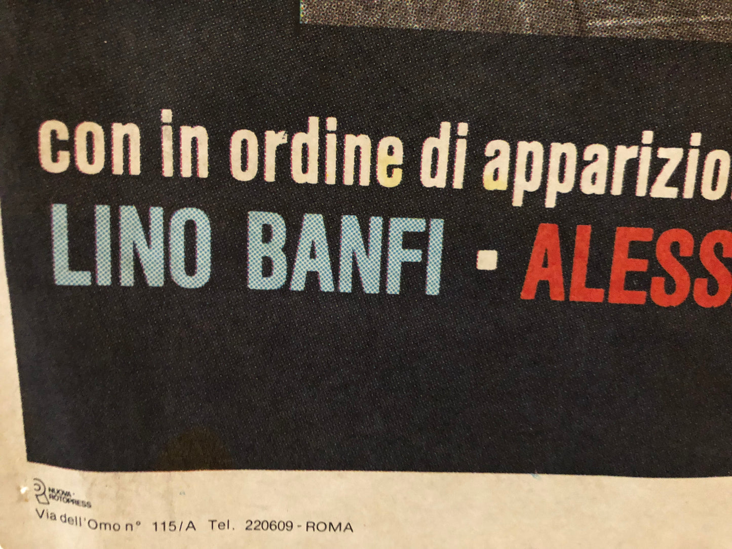 Manifesto Cinema Originale "Grandi Magazzini", Anno 1986, con Villaggio, Banfi, Boldi, misure 140x100