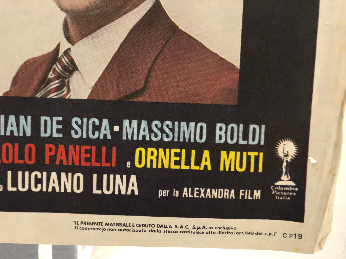 Manifesto Cinema Originale "Grandi Magazzini", Anno 1986, con Villaggio, Banfi, Boldi, misure 140x100