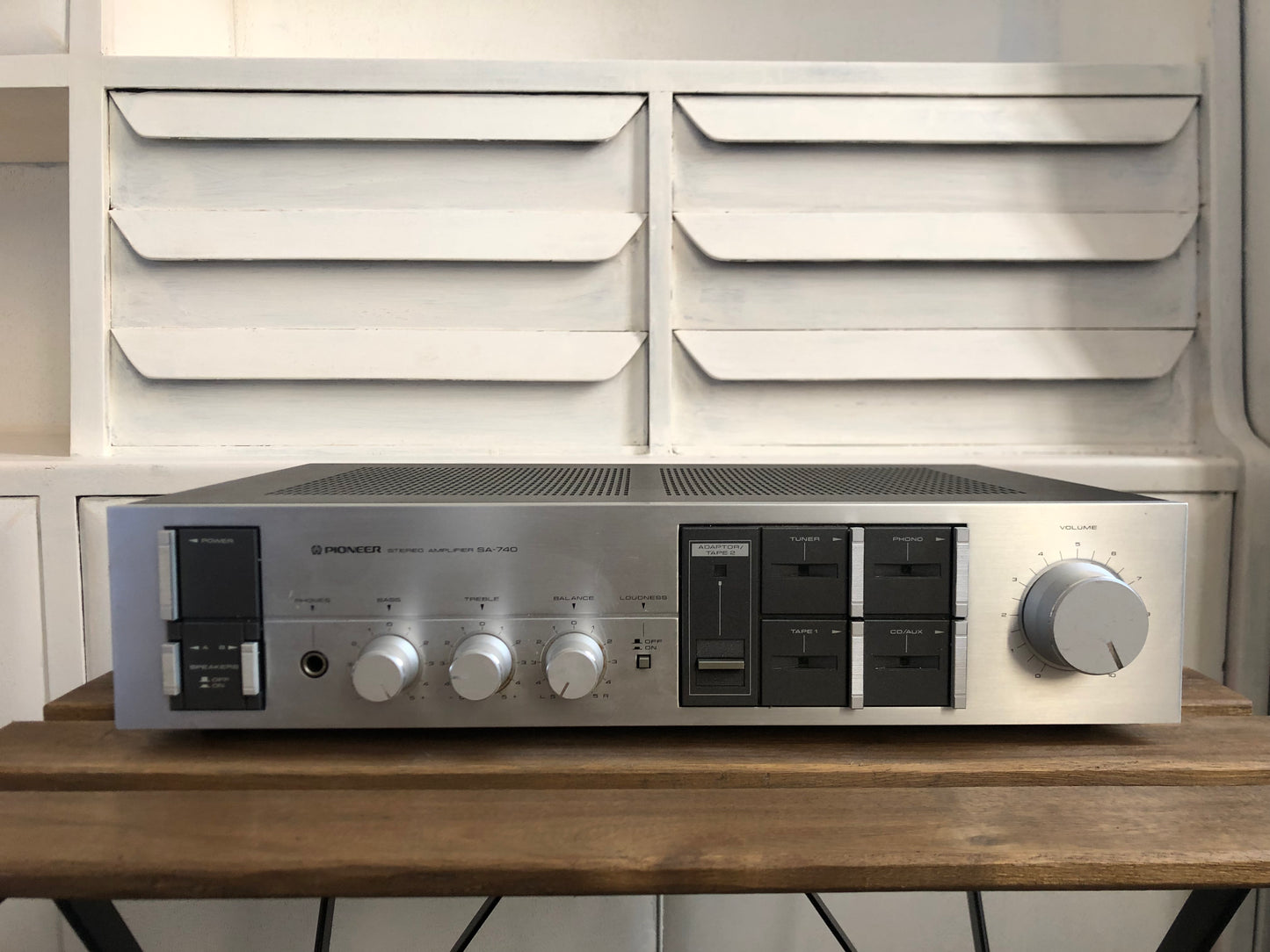 Amplificatore Pioneer SA-740 Stereo Hi-fi Vintage Epoca Anni 80 Giappone Argento