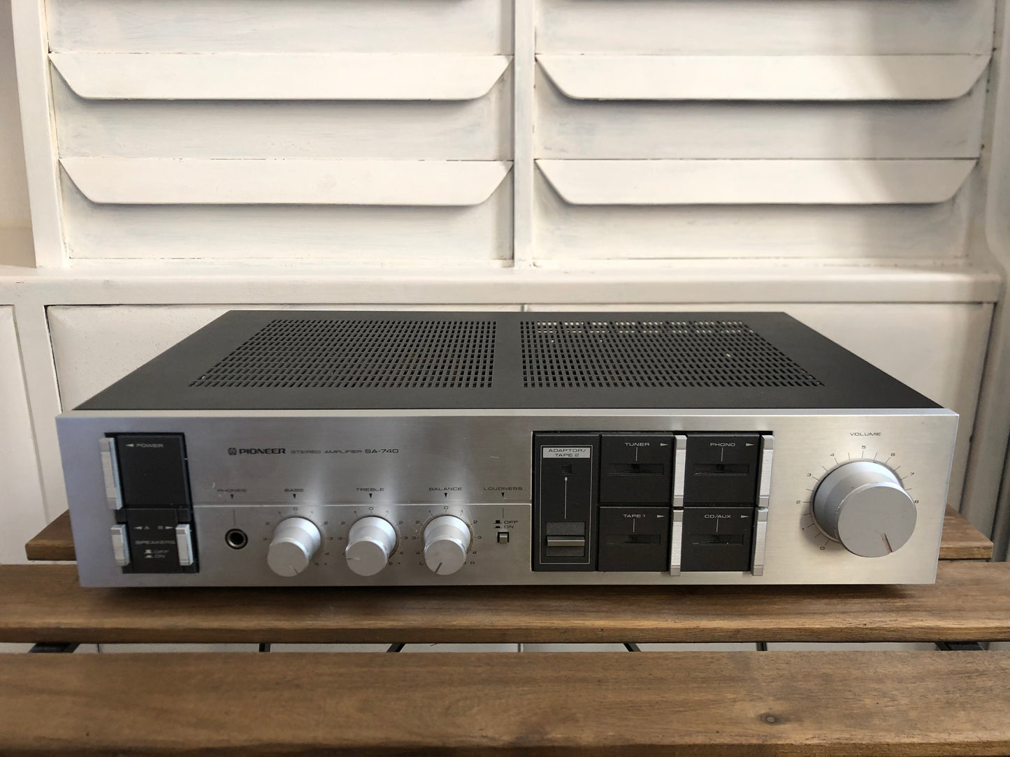 Amplificatore Pioneer SA-740 Stereo Hi-fi Vintage Epoca Anni 80 Giappone Argento