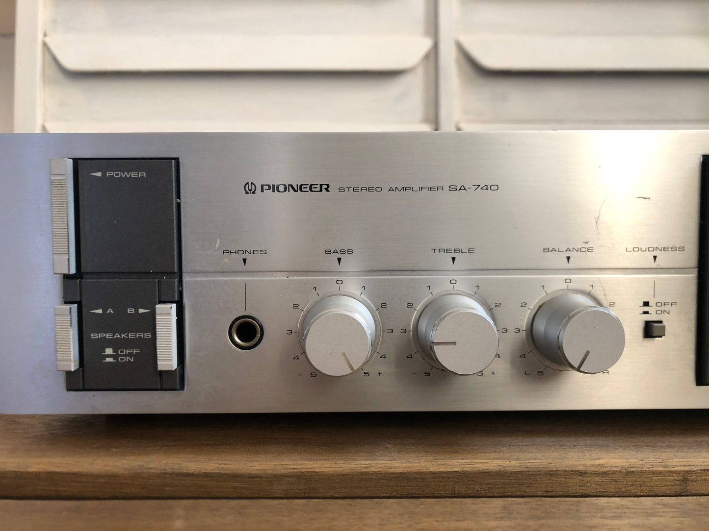 Amplificatore Pioneer SA-740 Stereo Hi-fi Vintage Epoca Anni 80 Giappone Argento
