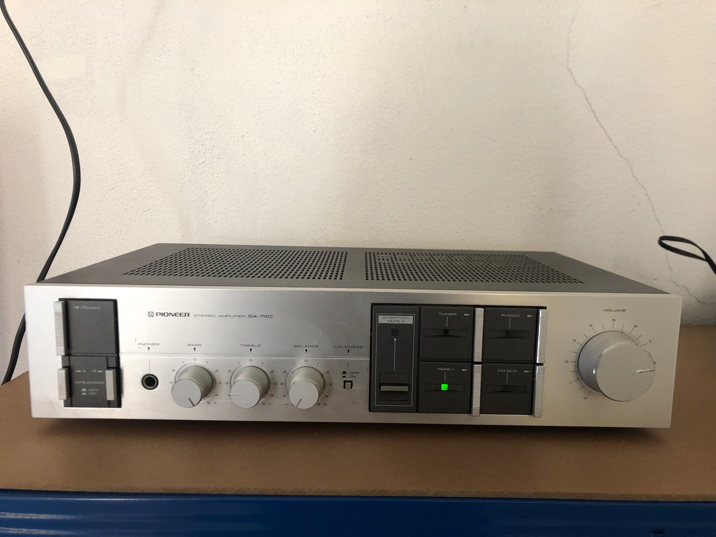 Amplificatore Pioneer SA-740 Stereo Hi-fi Vintage Epoca Anni 80 Giappone Argento