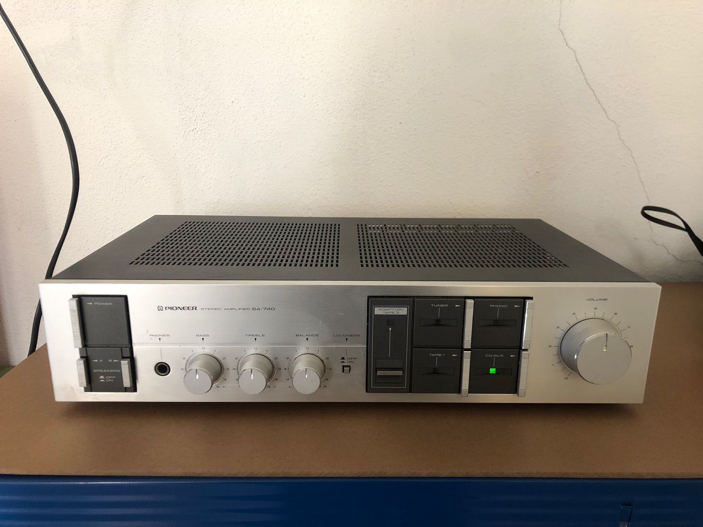 Amplificatore Pioneer SA-740 Stereo Hi-fi Vintage Epoca Anni 80 Giappone Argento
