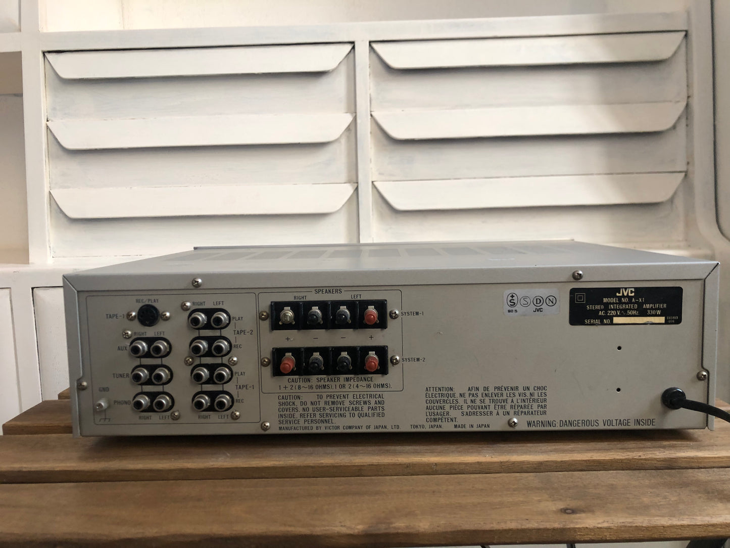 Amplificatore JVC A-X1 Stereo Integrated Hi-fi Vintage Anni 80 Argento Giappone